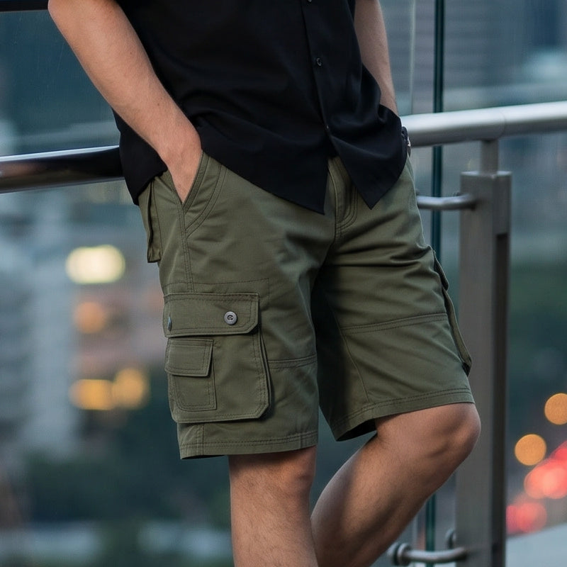 Pantaloncini cargo da uomo per attività all'aperto - Multitasche e traspiranti