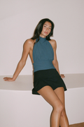 Fold Over Shorts Black