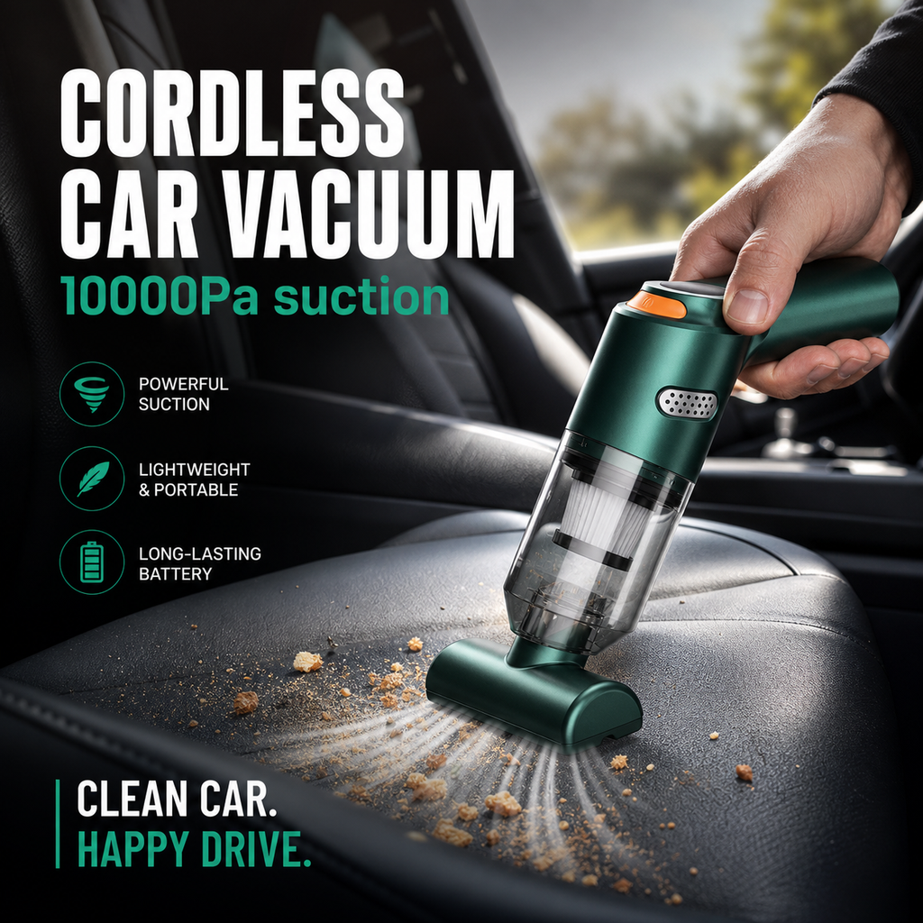 Aspirapolvere portatile senza fili per auto - aspirazione da 10000Pa e batteria da 4000mAh