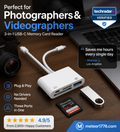 Transfer Camera Photos Straight to Your Phone ¨C Pocket-Sized CF/SD/MicroSD Reader