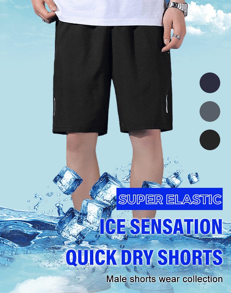 Unisex stretchshorts van ijzergaren met sneldrogende werking