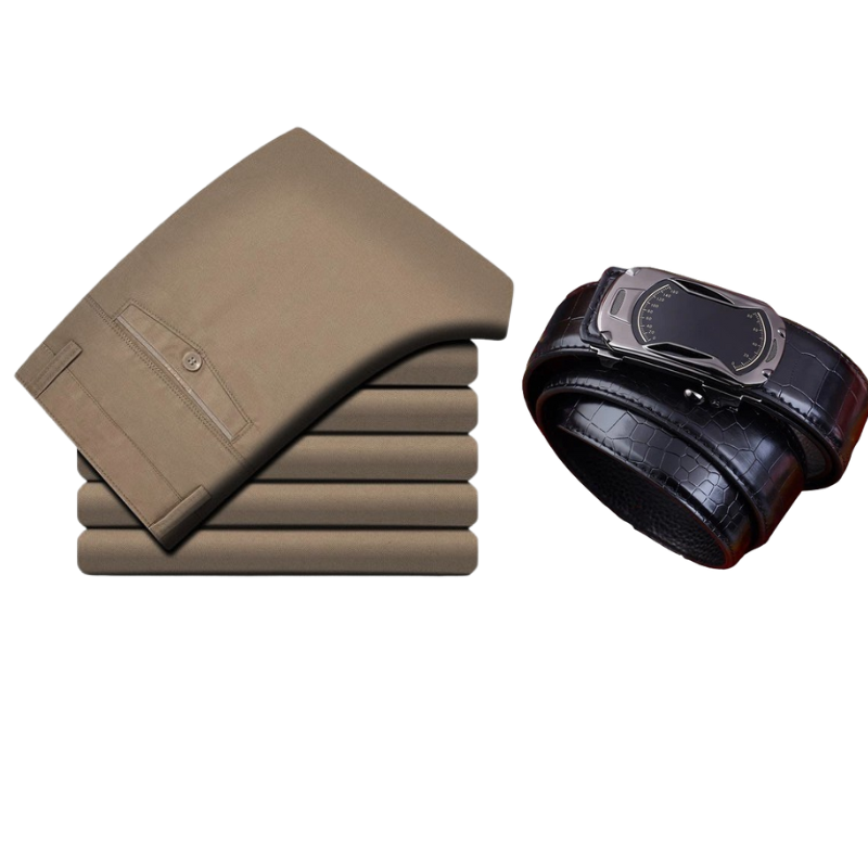 Pantalones informales de corte recto para hombre que realzan integralmente tu imagen personal