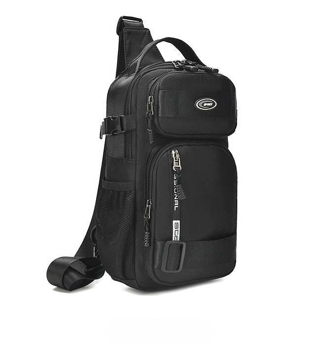 Sac poitrine réglable en tissu Oxford - léger, durable et polyvalent.