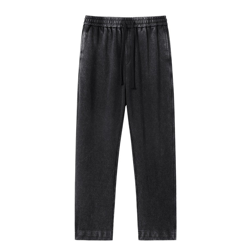 Pantaloni della tuta da uomo in cotone effetto délavé - vestibilità comoda