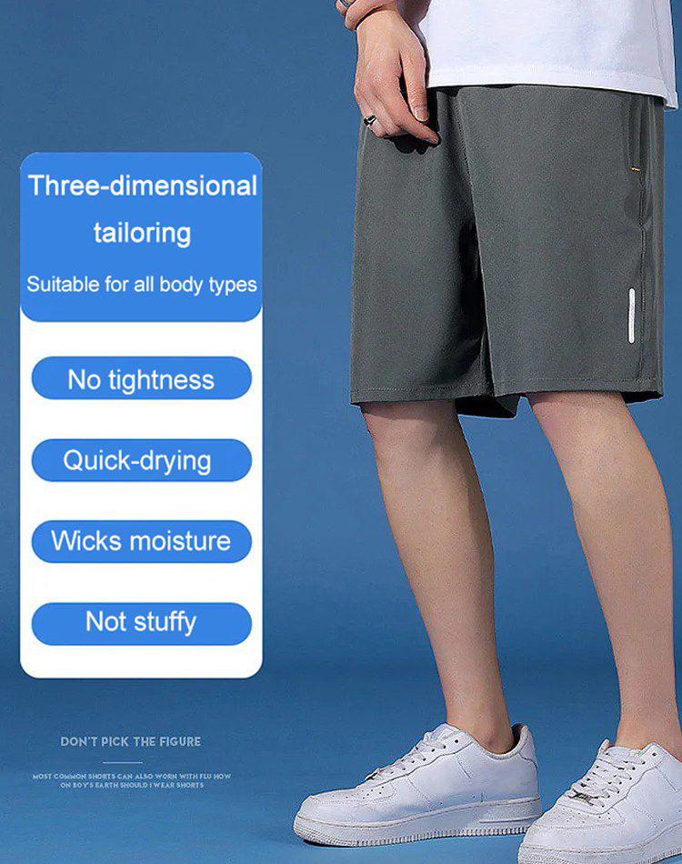 Unisex stretchshorts van ijzergaren met sneldrogende werking