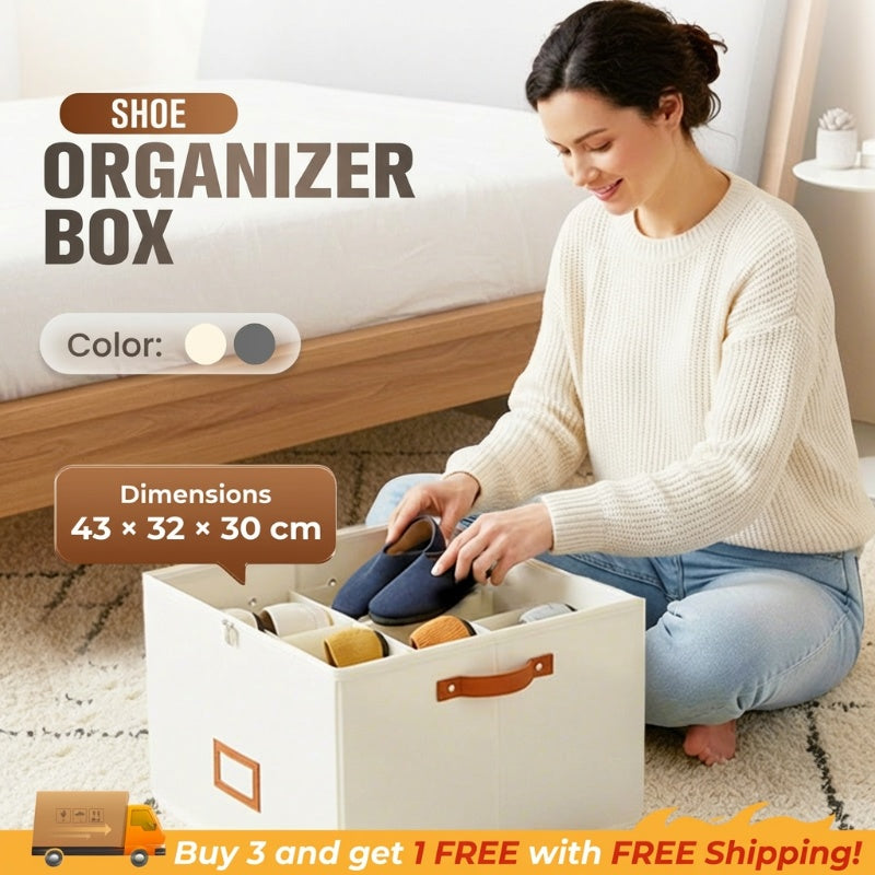 Scatola organizer in tessuto per riporre le scarpe - pieghevole, capiente, antipolvere e traspirante per armadio e camera da letto