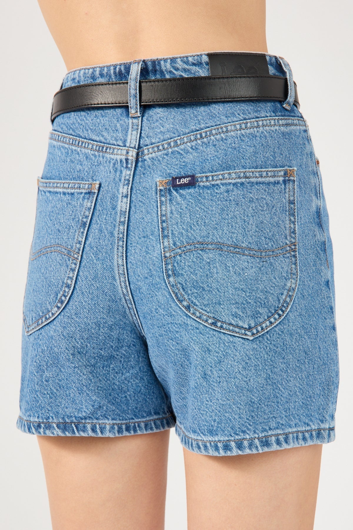 High Moms Short Bold Blue
