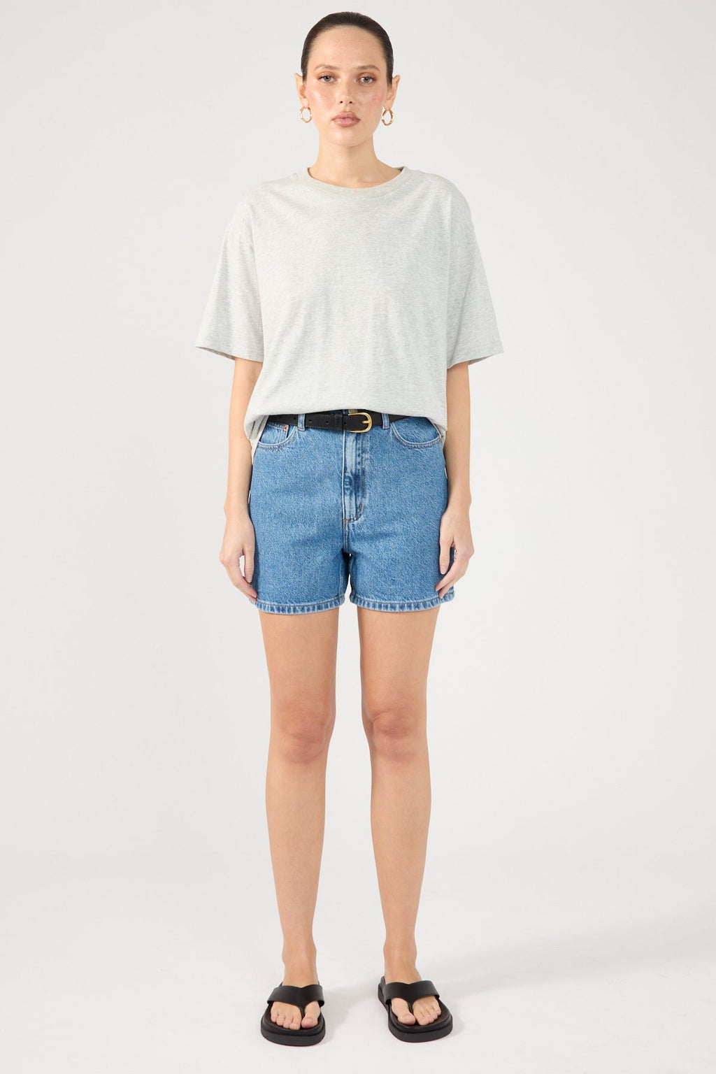 High Moms Short Bold Blue