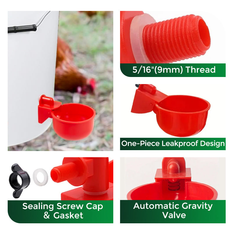 5/16 Inch Thread Automatic Poultry Water Cups