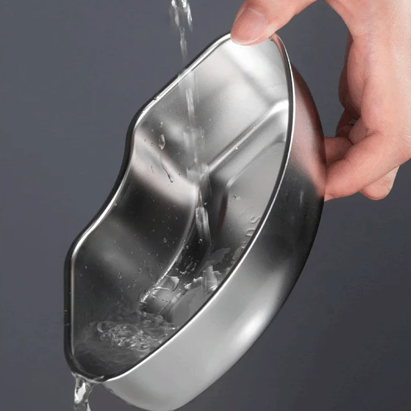 Teglie in acciaio inox per tavolo a vapore con bordo smerlato