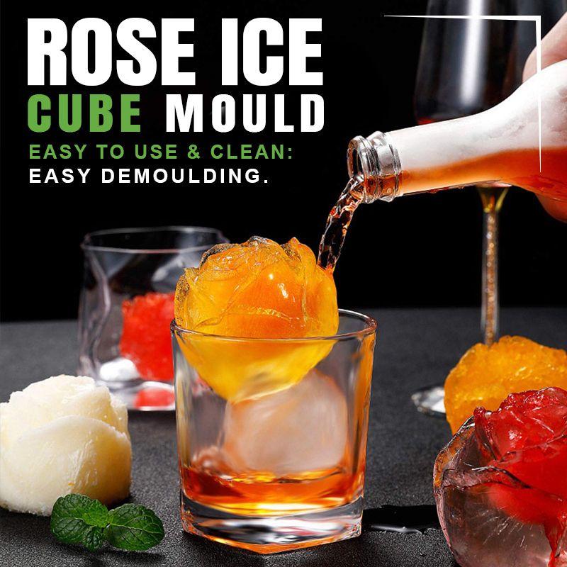 Molde grande de verano para cubitos de hielo con forma de rosa