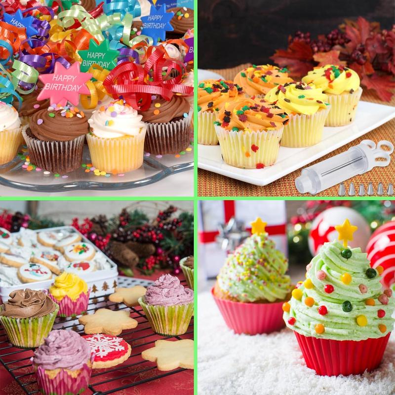 Taartdecoratieset met roestvrijstalen spuitpistool