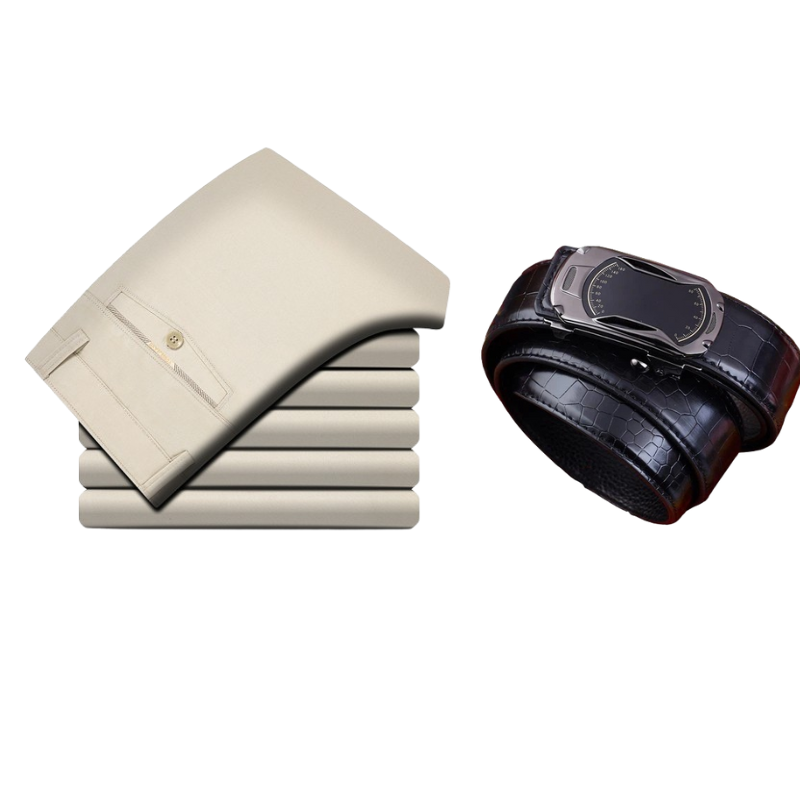 Pantalones informales de corte recto para hombre que realzan integralmente tu imagen personal