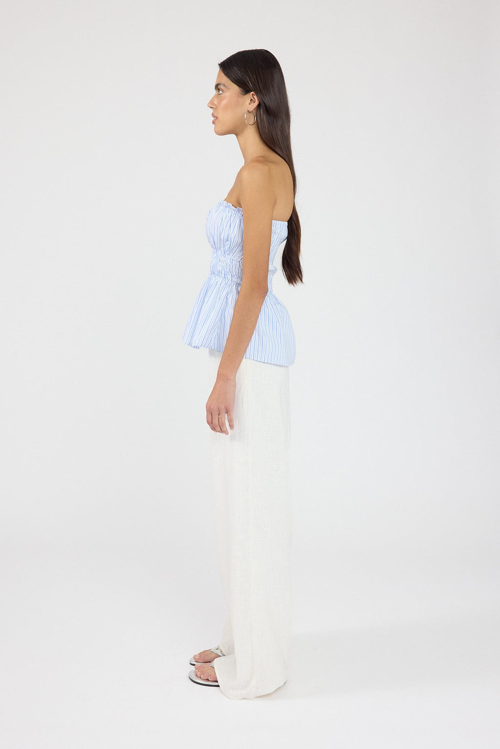 LINEN PANT White