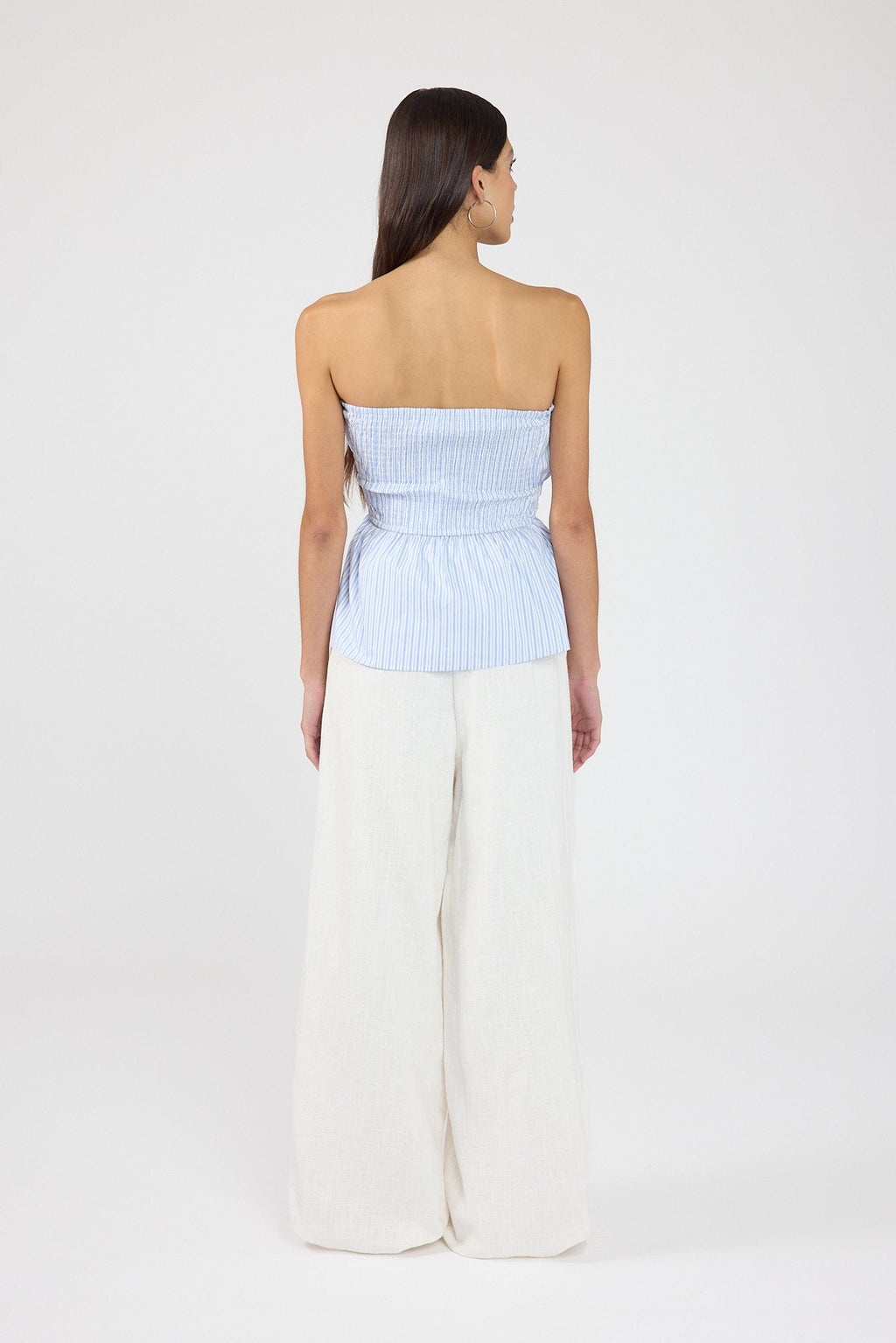 LINEN PANT White