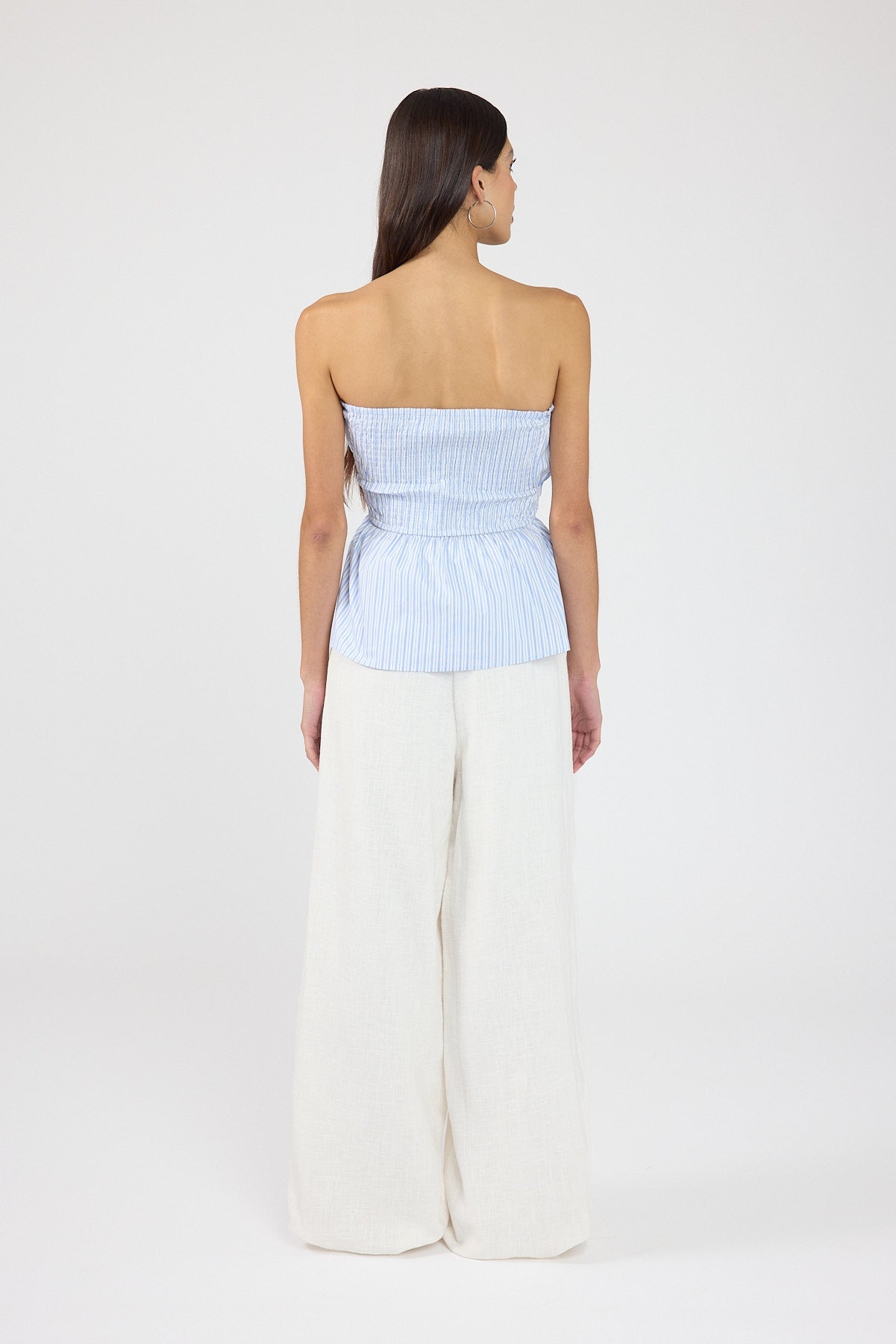 LINEN PANT White