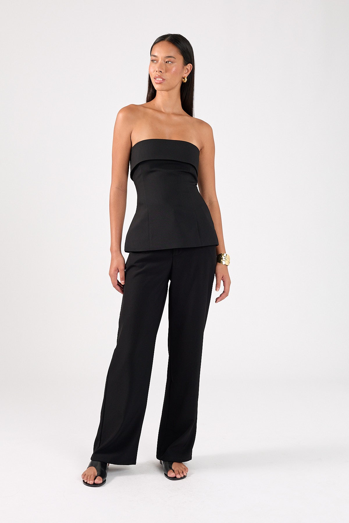 High Rise Recycled Pant Black
