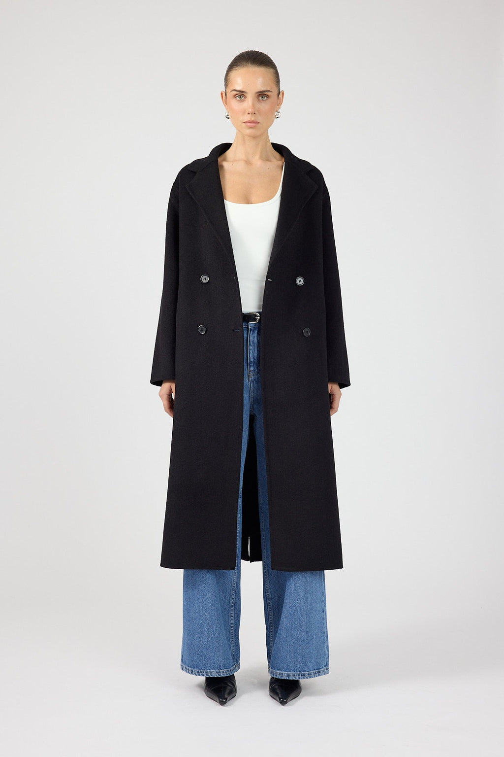 Long Line Coat Black