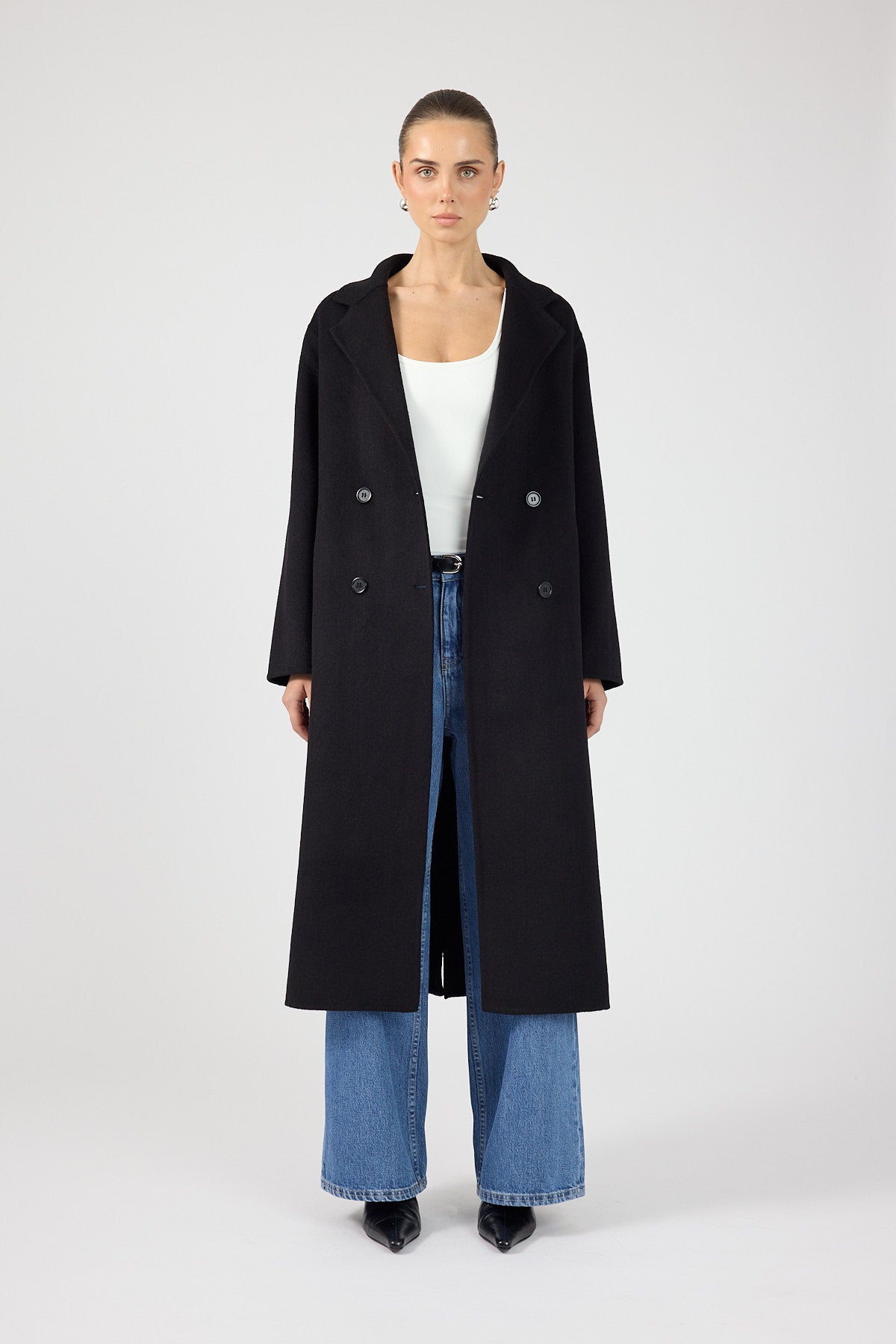 Long Line Coat Black