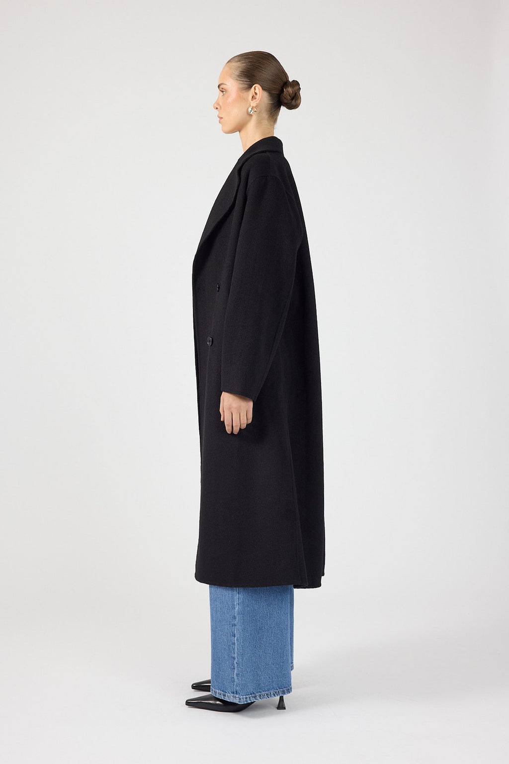Long Line Coat Black