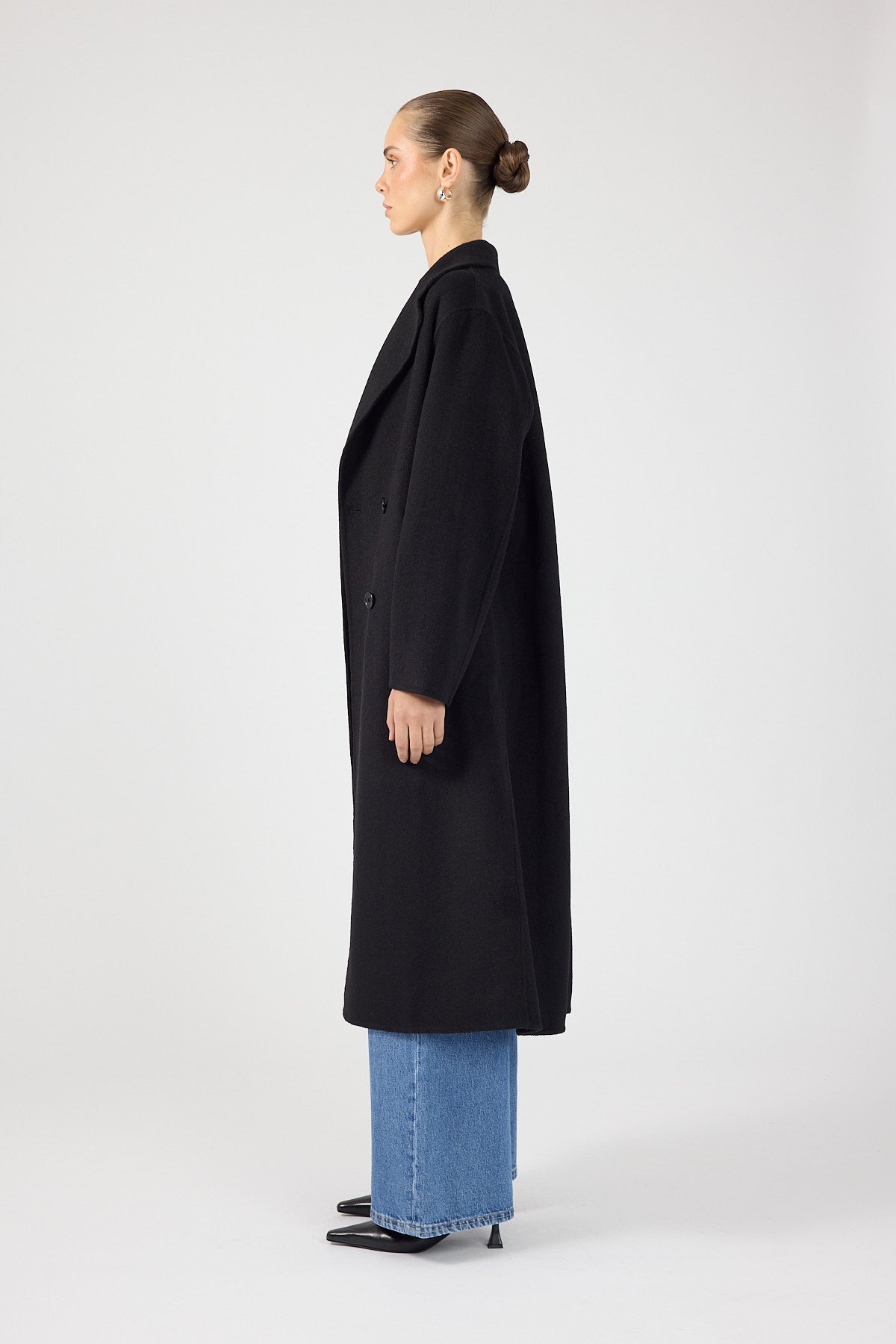 Long Line Coat Black
