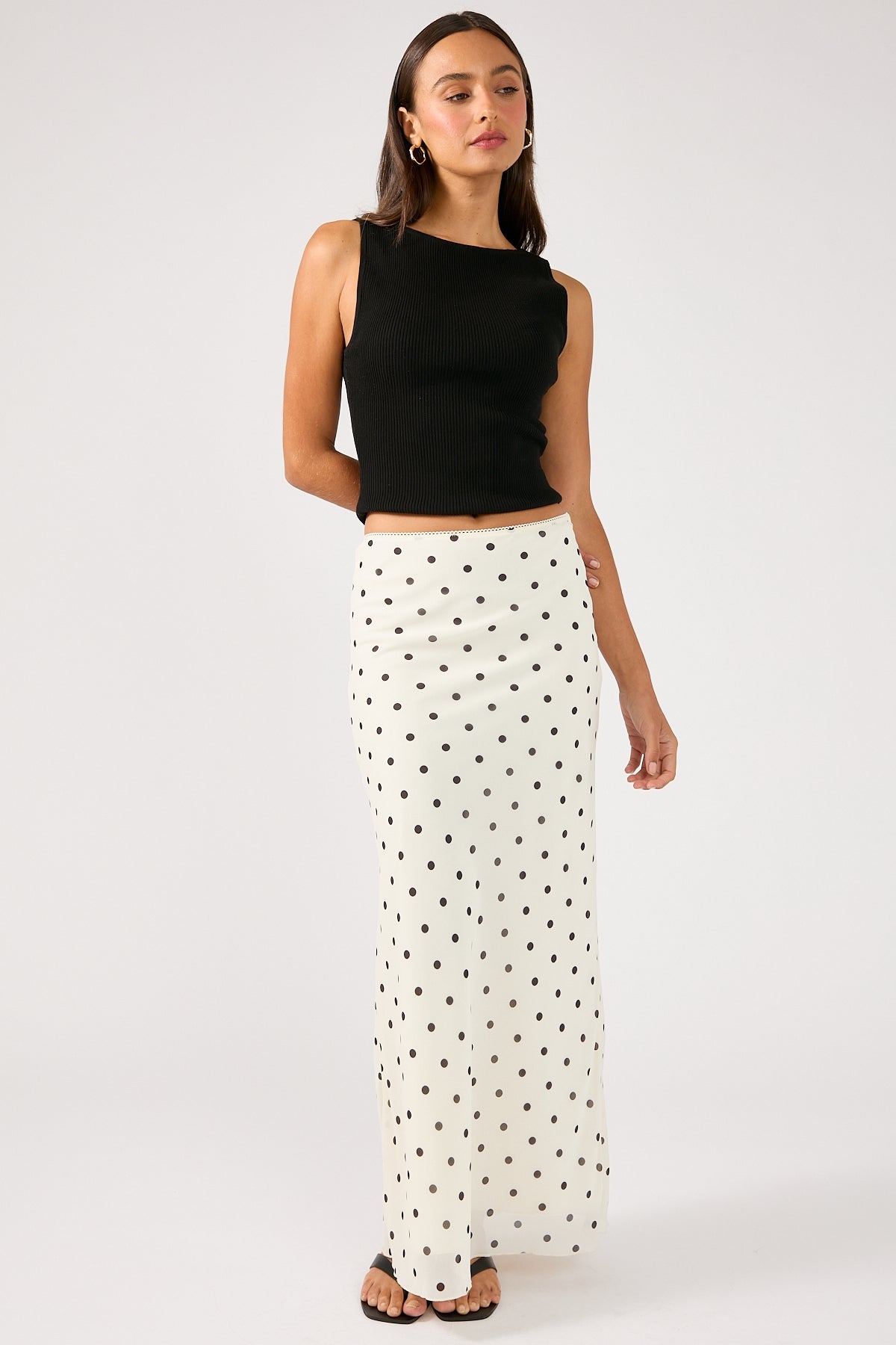 Maxi Skirt Cream Print