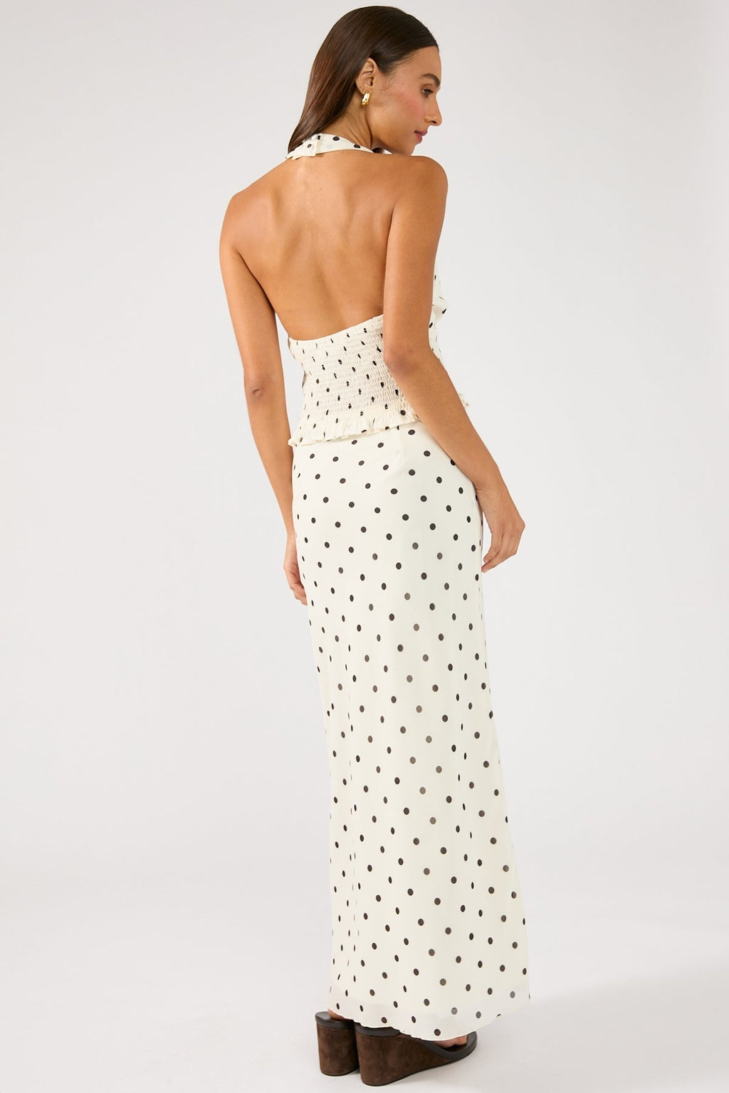 Maxi Skirt Cream Print