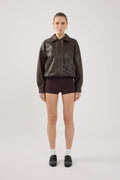 Mini Knit  Short Brown