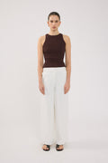 Low Rise Linen Pant White