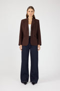 Oversized Blazer Chocolate Brown
