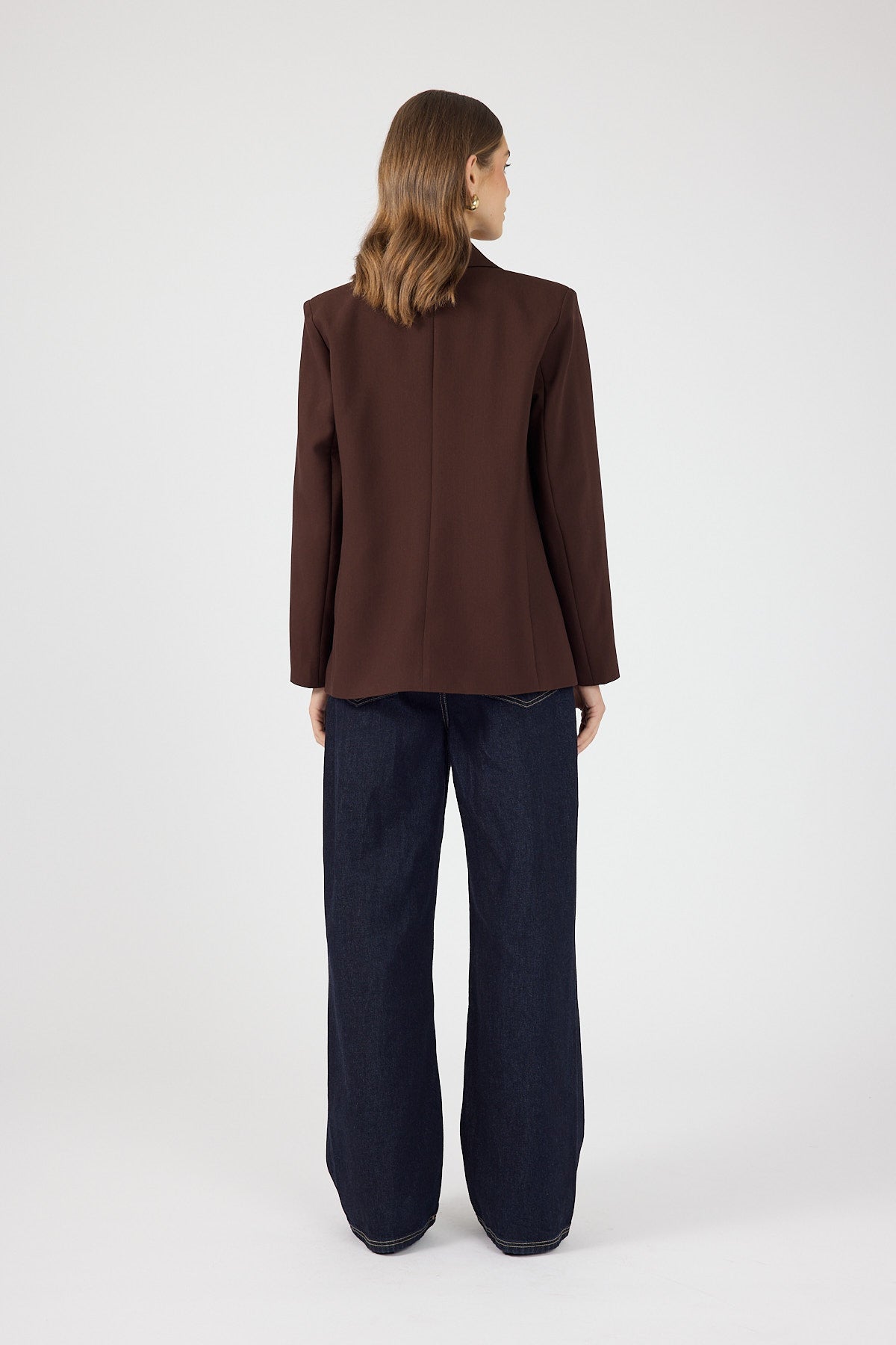 Oversized Blazer Chocolate Brown