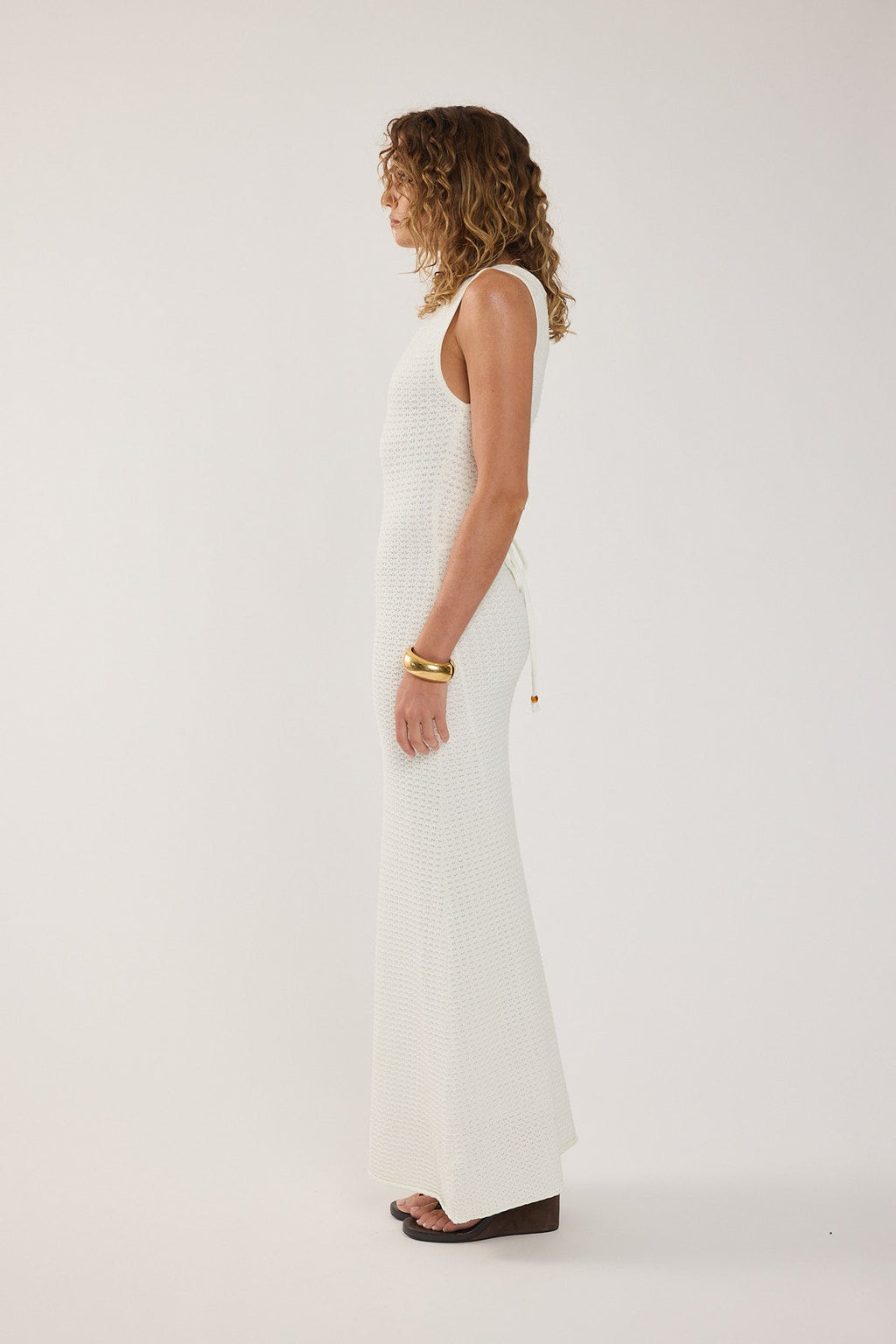 Crochet Maxi Dress White