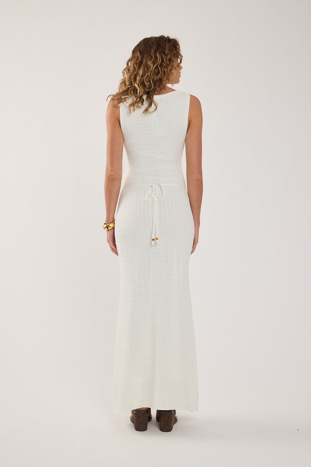 Crochet Maxi Dress White