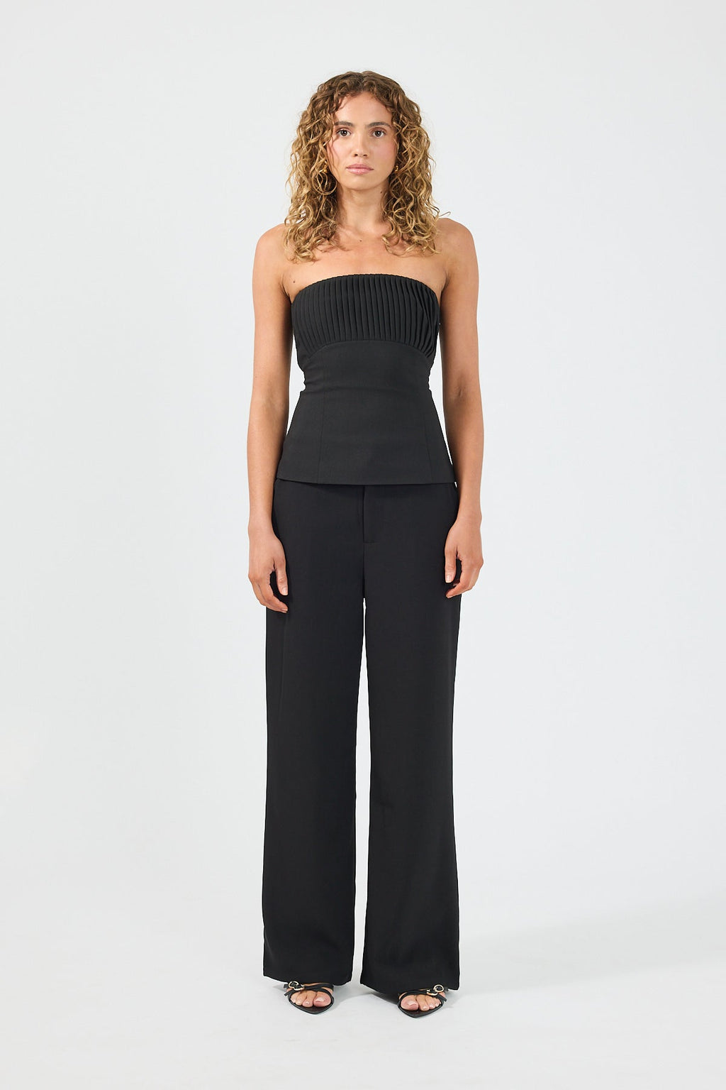Petite High Rise Recycled Pant Black