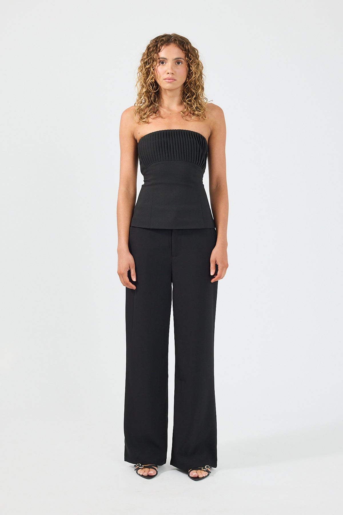 Petite High Rise Recycled Pant Black