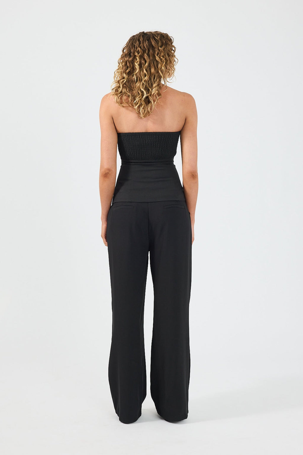 Petite High Rise Recycled Pant Black