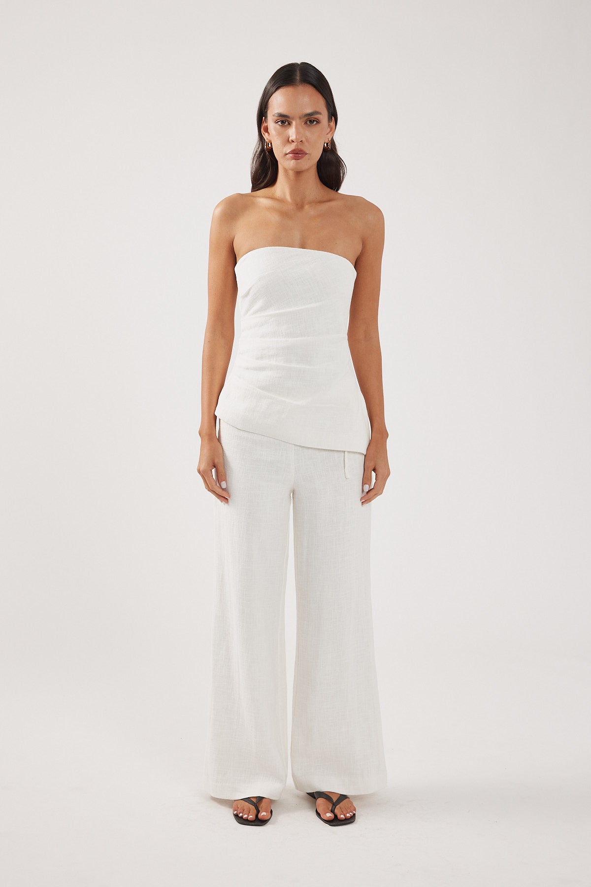 Mid Rise Pant White