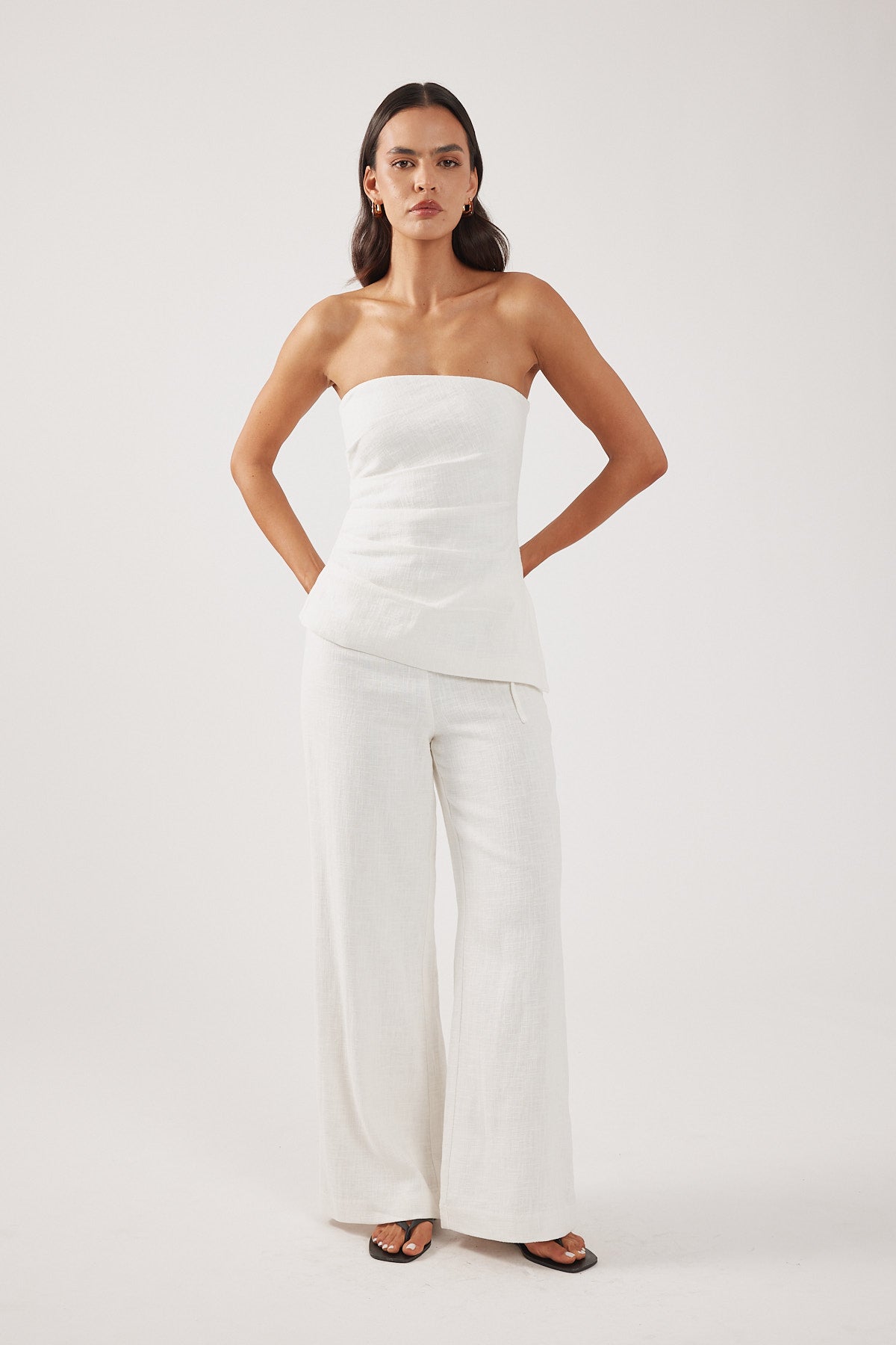 Mid Rise Pant White