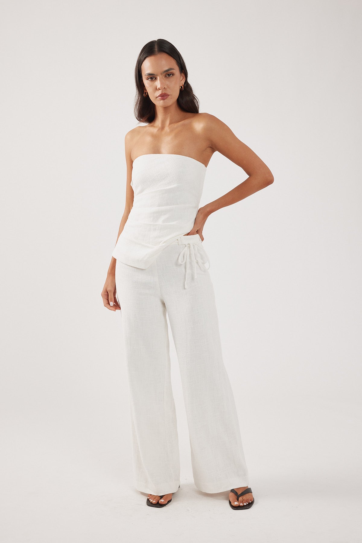 Mid Rise Pant White