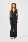 Mid Rise Flare Pant Black