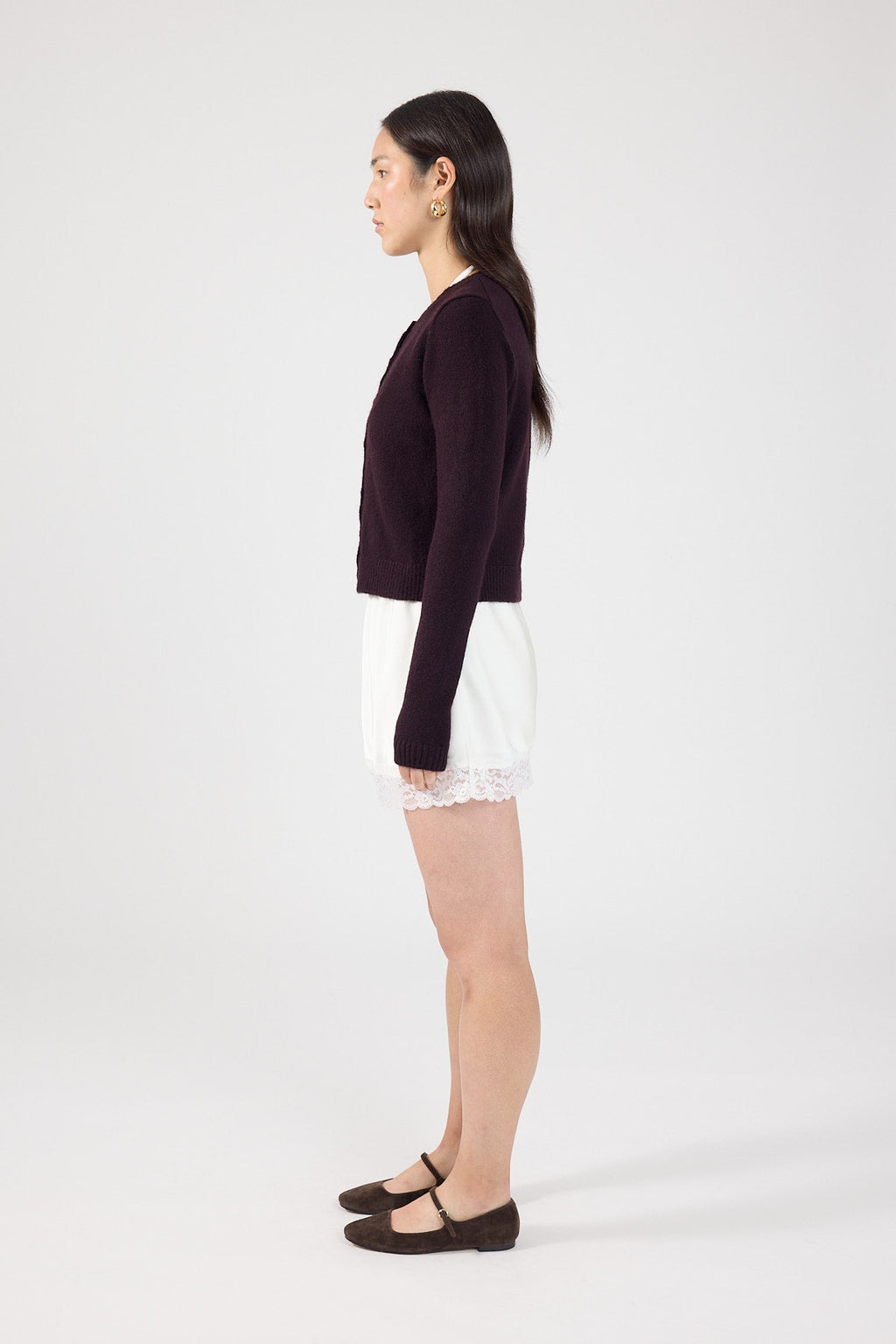 Knit Cardigan Dark Brown