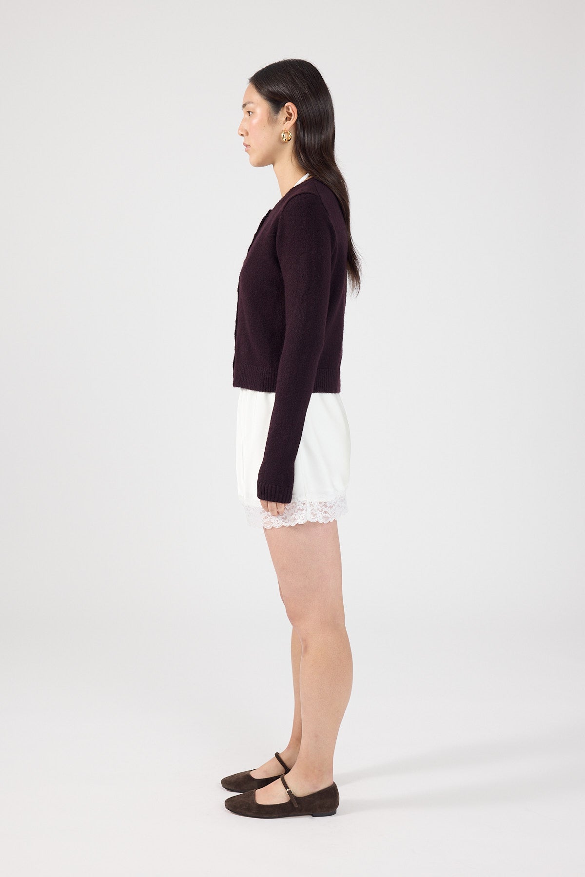 Knit Cardigan Dark Brown