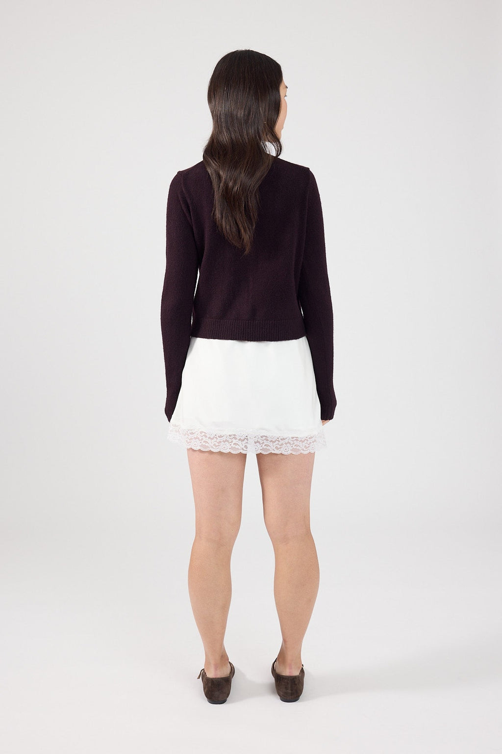 Knit Cardigan Dark Brown