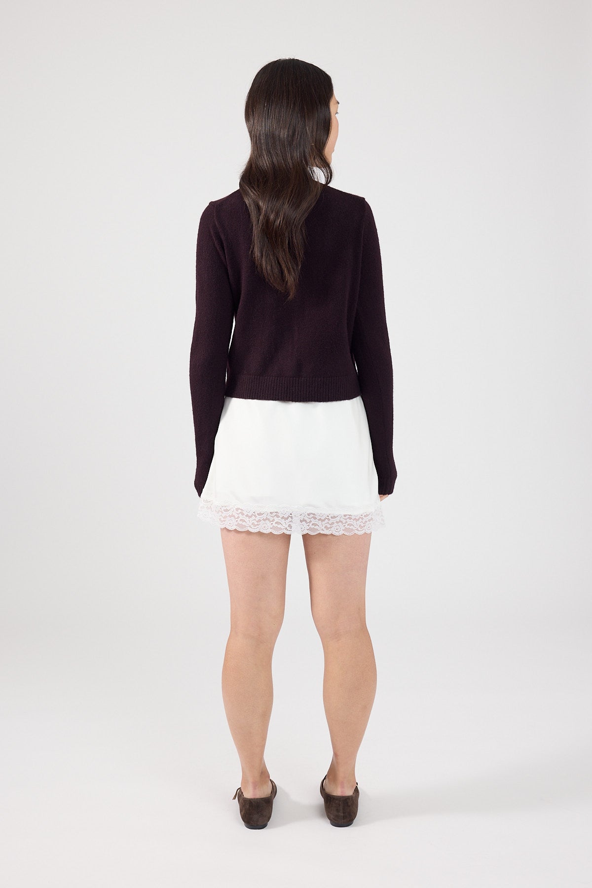 Knit Cardigan Dark Brown