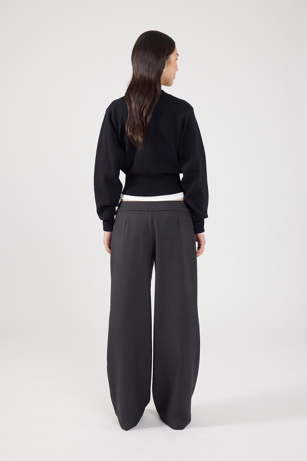 Crew Neck Knit Jumper Black