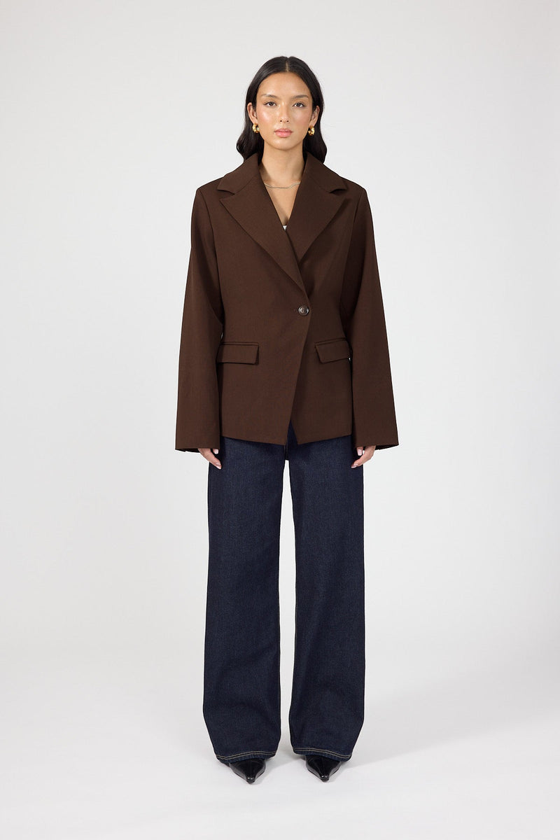 Fitted Blazer Brown