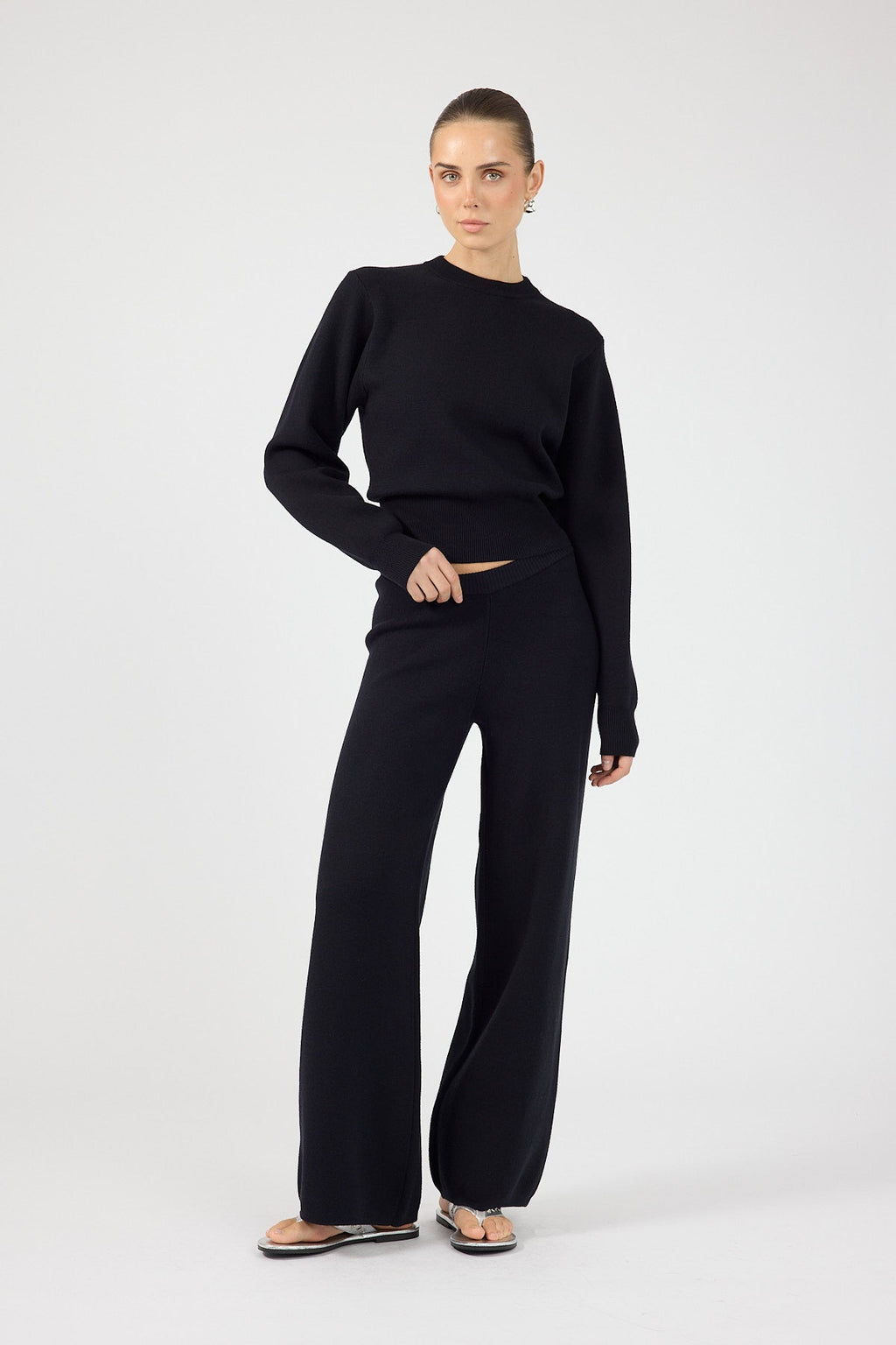 Knit Pants Black