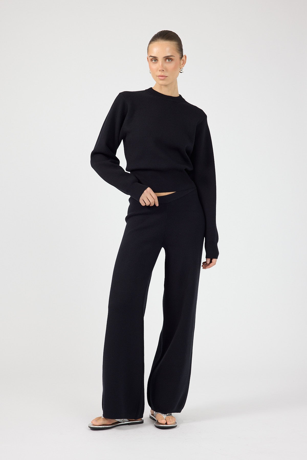 Knit Pants Black