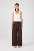 Pleated Pant Brown