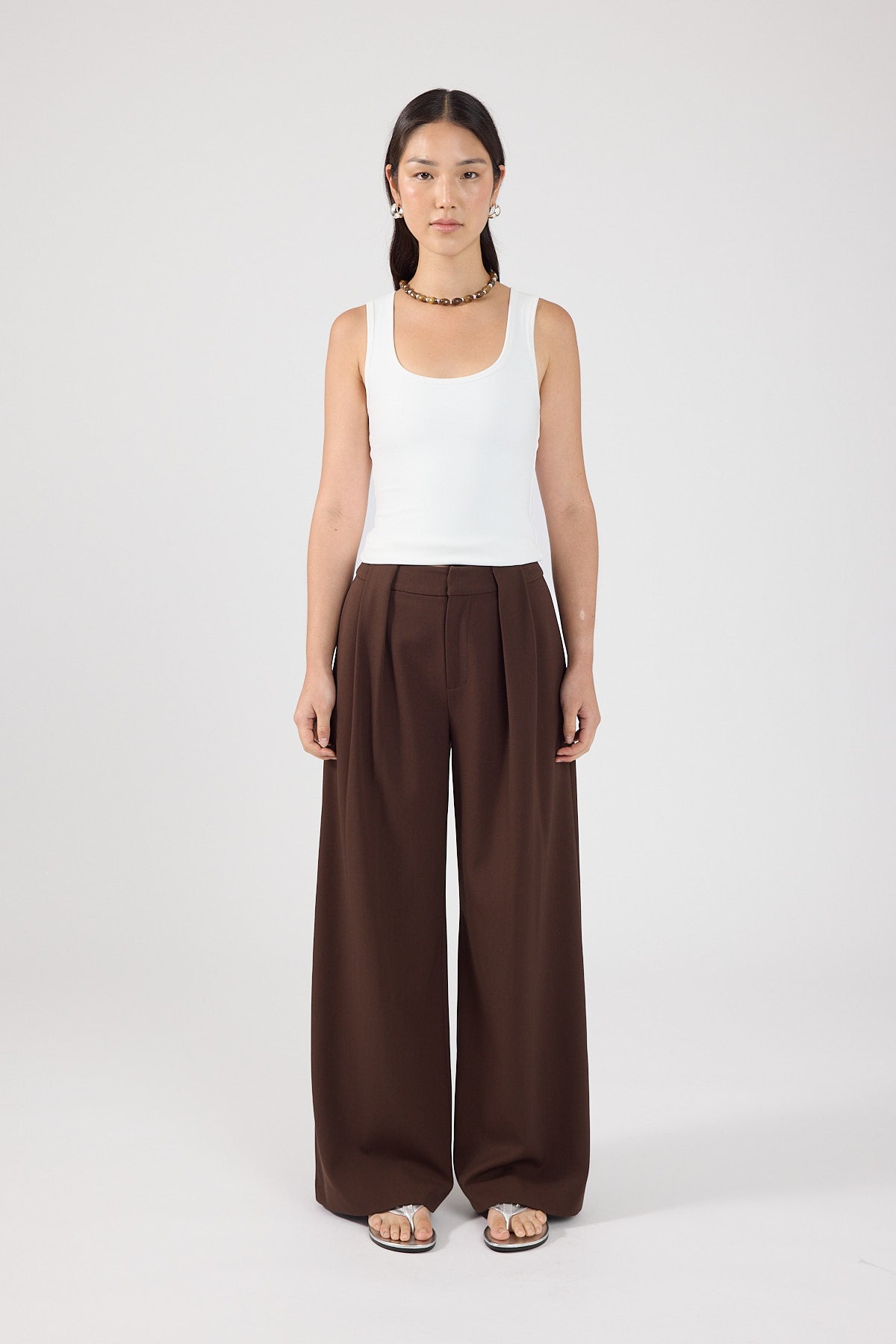 Pleated Pant Brown